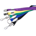 3/8" Stock Economy Lanyards W/ Bulldog Clip